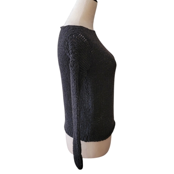 Vince Black Chunky Knit Wool Sweater Size XS - Picture 2 of 4